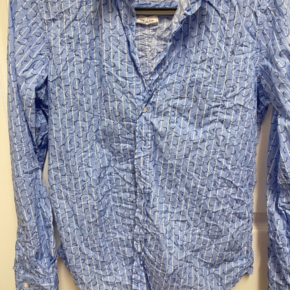 Frank & Eileen Blue Pattern Barry Button Down - Picture 2 of 11